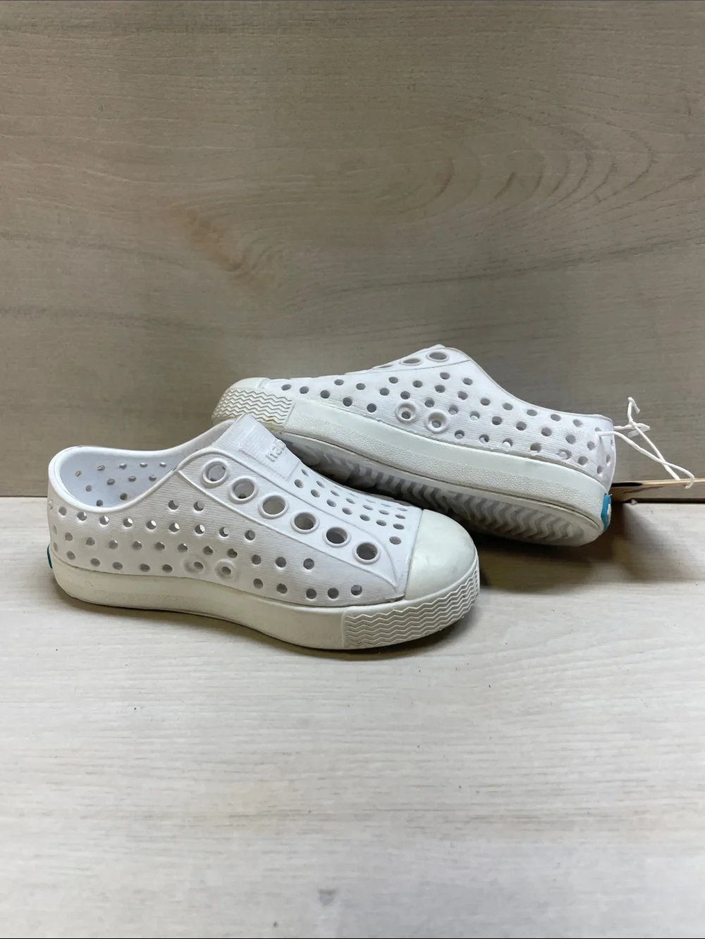 Native Kids Water Shoe Slip-On in White #1169